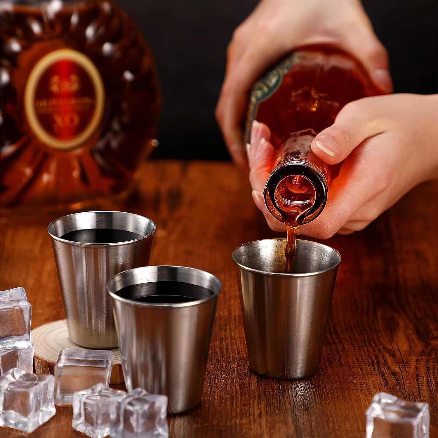 Verres à liqueur en acier inoxydable 2.5 oz