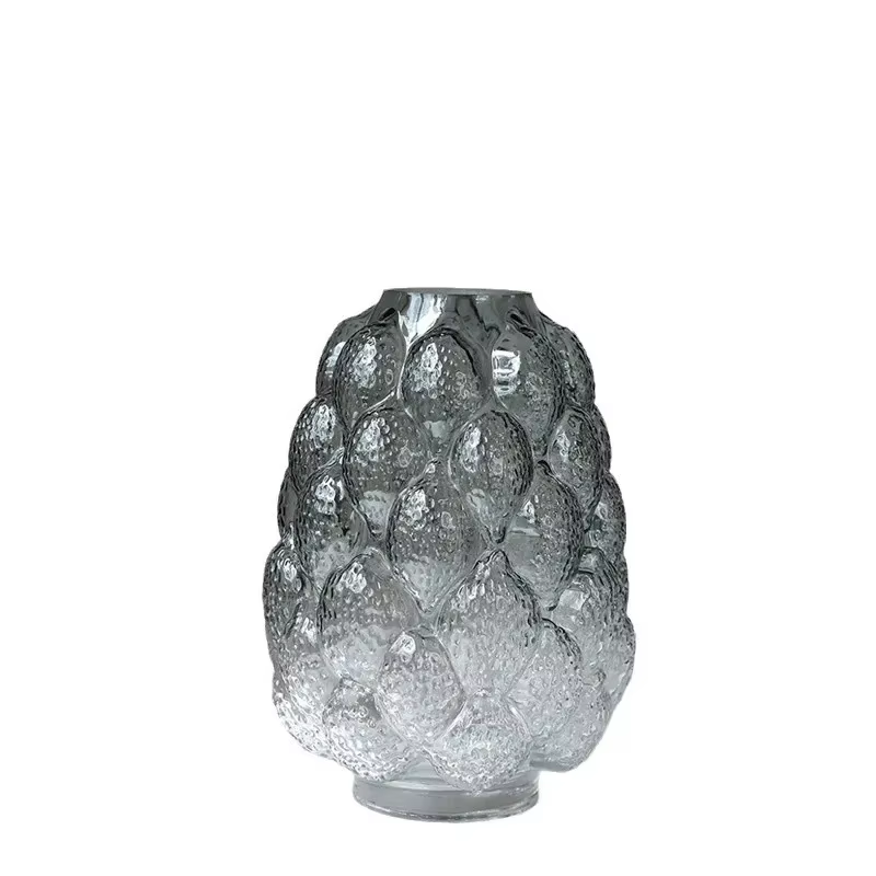 Vase en verre abstrait à motif grainé dégradé, accessoires hydroponiques, terrarium en verre, accessoires de décoration pour la maison