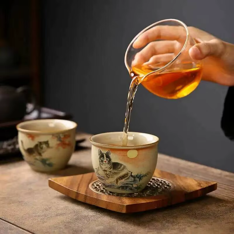 Ustensile à thé en poterie grossière