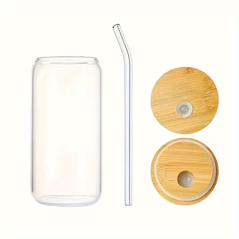 1 verre avec couvercle et paille – gobelet réutilisable