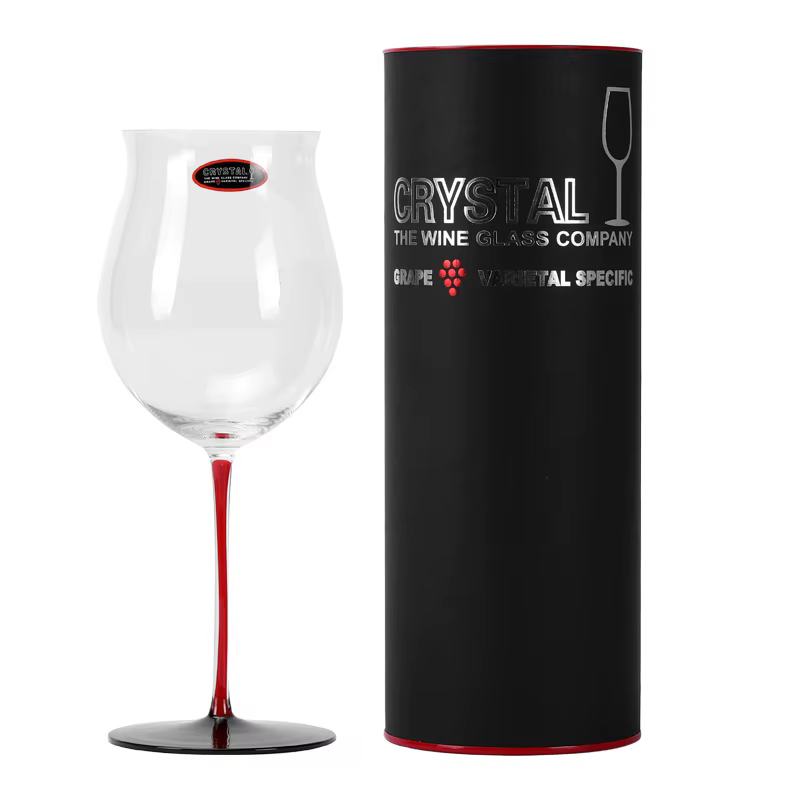 Verre à vin en cristal de grande capacité, gobelet bordeaux bordeaux, coffret cadeau, verres à pied autriche, design célèbre, nœud noir