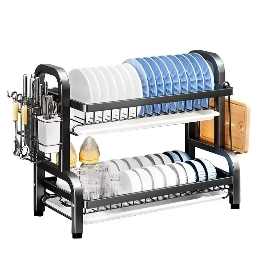 Égouttoir à vaisselle Compact à 2 niveaux