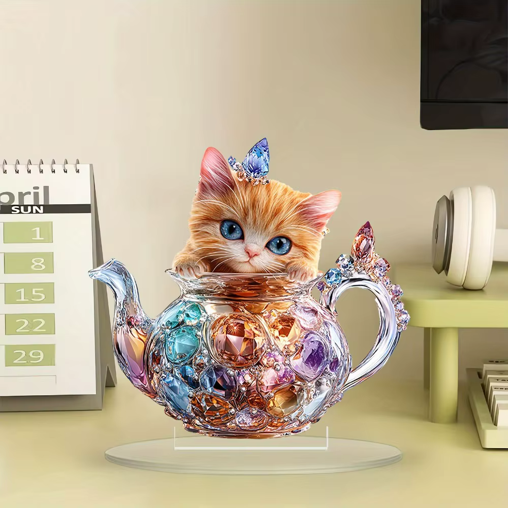 Pot en verre de cristal sur pied