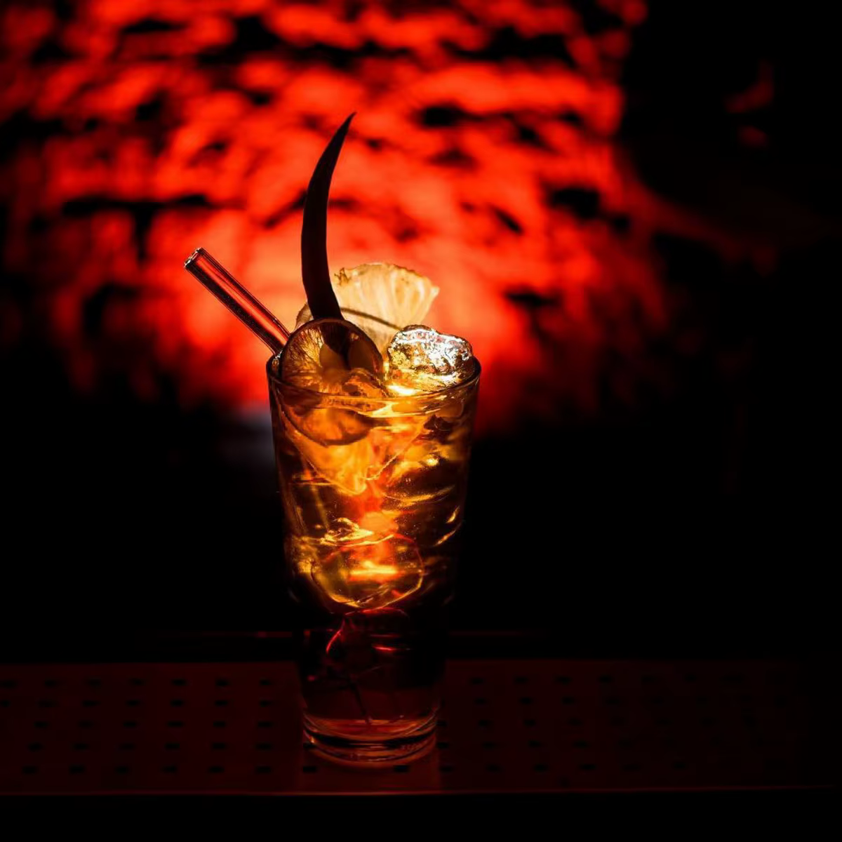 6 Pailles Courtes en Verre Coudé