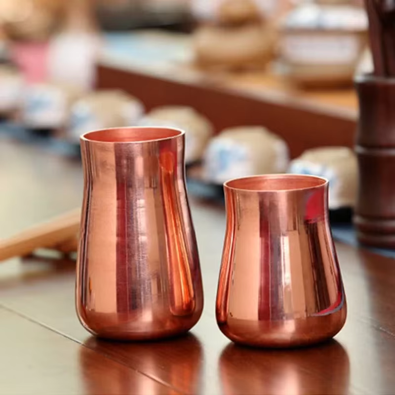 Tasse en laiton et cuivre pur