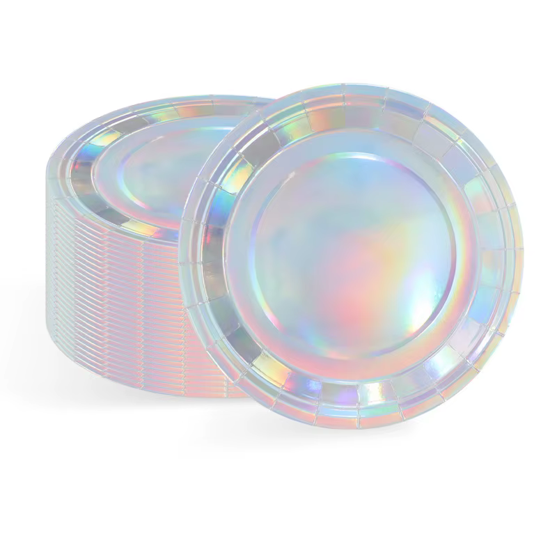 Ensemble de vaisselle couleur laser argent