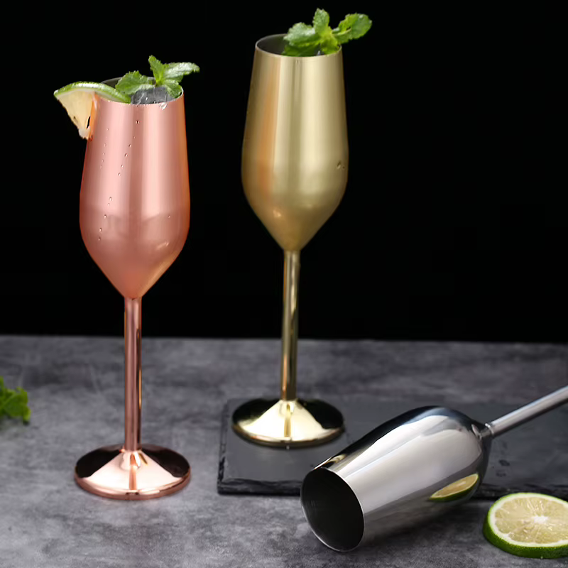 Flûte à Champagne en acier créative