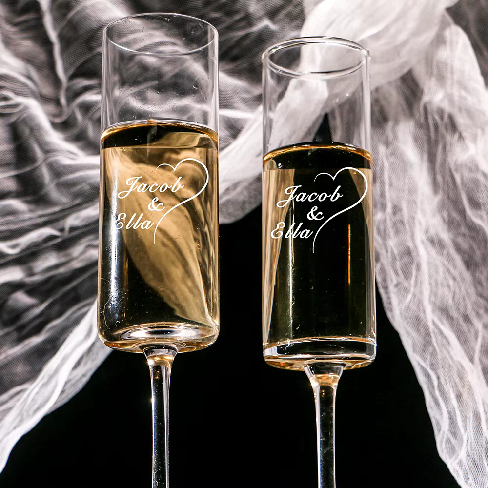 Flûte à Champagne de mariage personnalisée