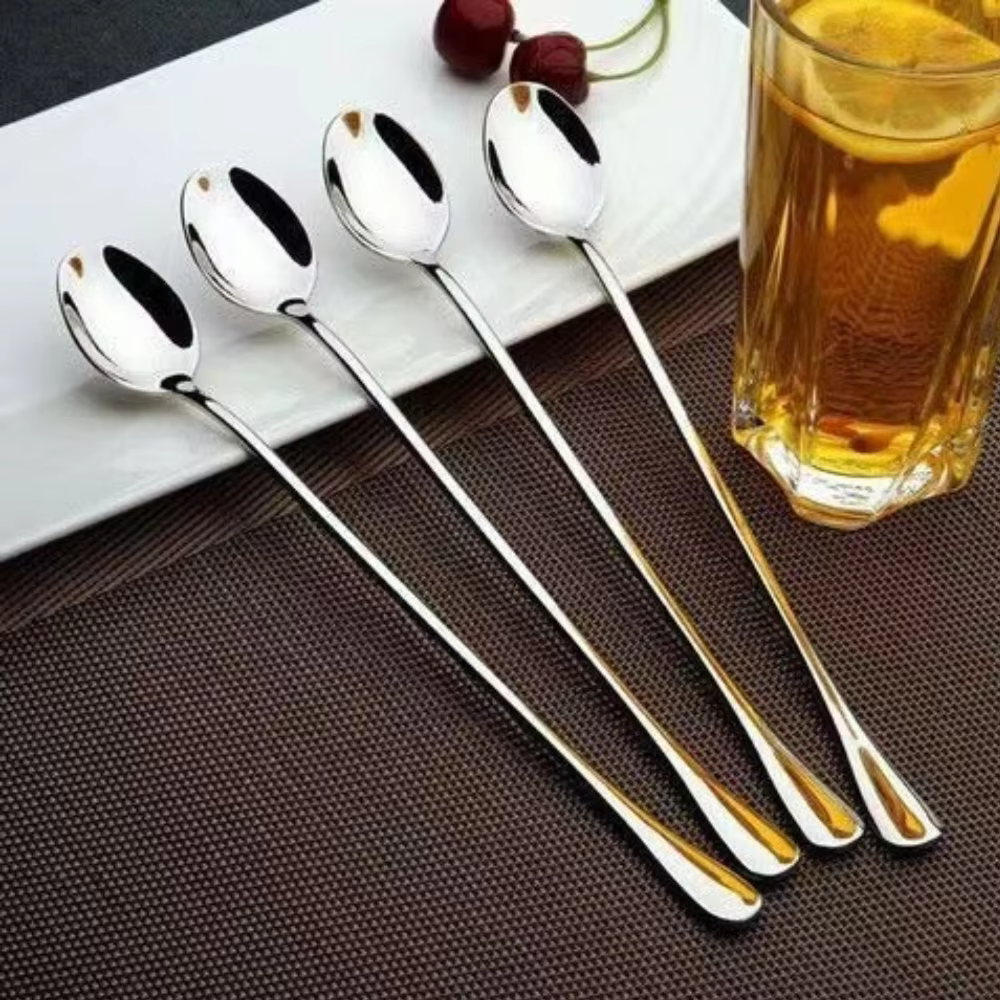 6 cuillères à long manche de 20 cm