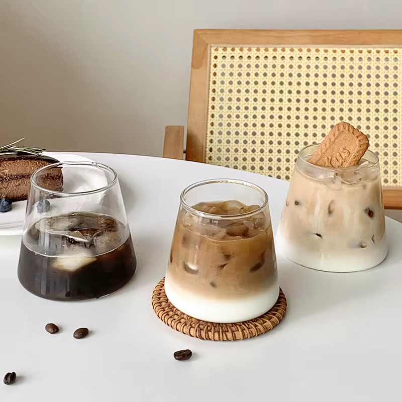 Tasse à bière en verre de montagne Fuji de style japonais