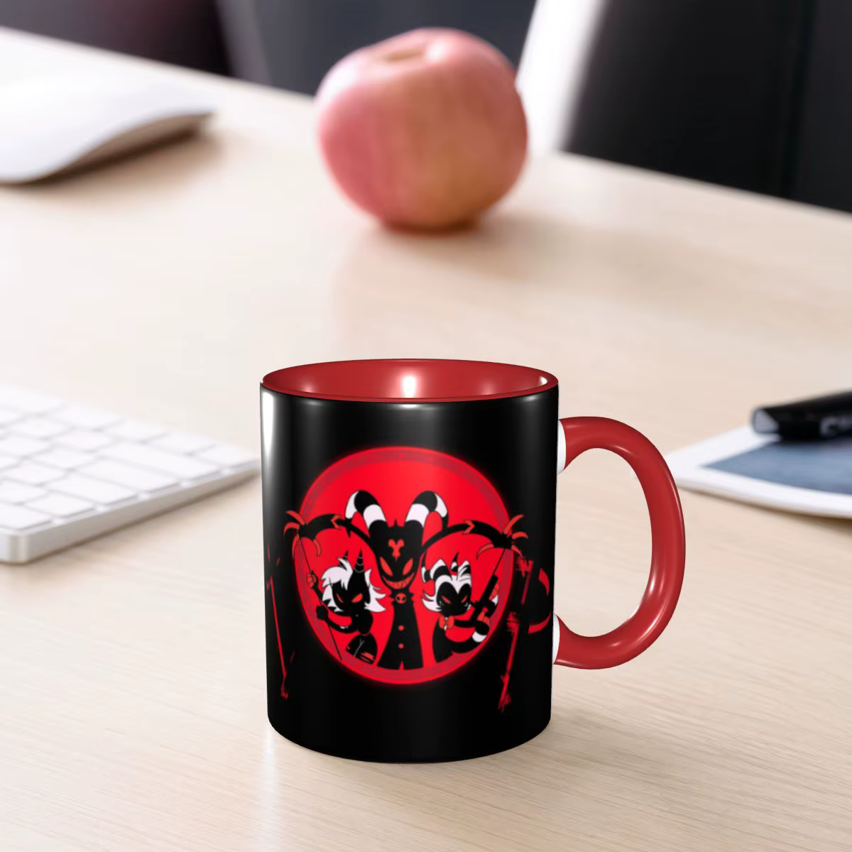 Helluva Boss Logo tasses à café bricolage personnalisé humoristique dessin animé film tasse en céramique