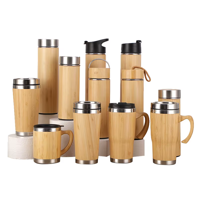 Thermos en bambou personnalisé