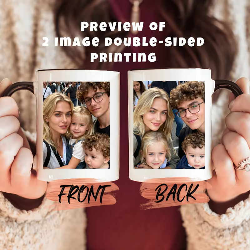 Mug personnalisé avec photos et texte - Mug souvenir unique - Cadeau idéal pour un anniversaire