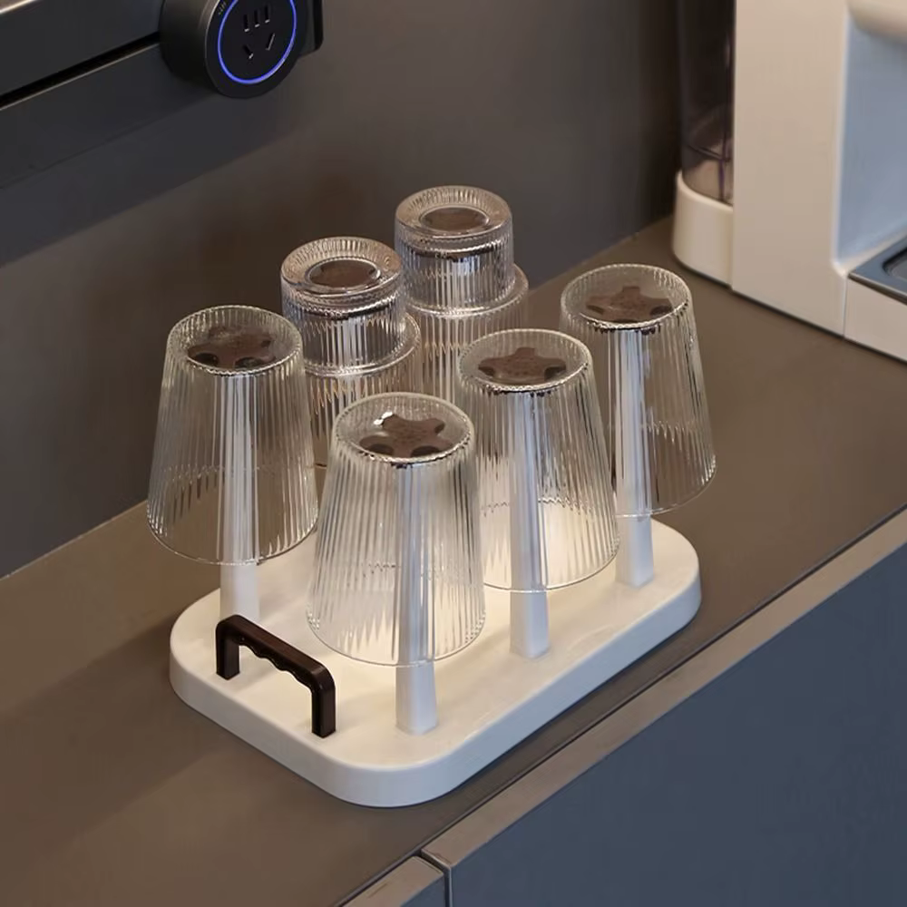 Égouttoir à gobelets en plastique grande capacité