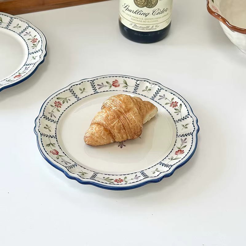 Assiette en céramique imprimée française