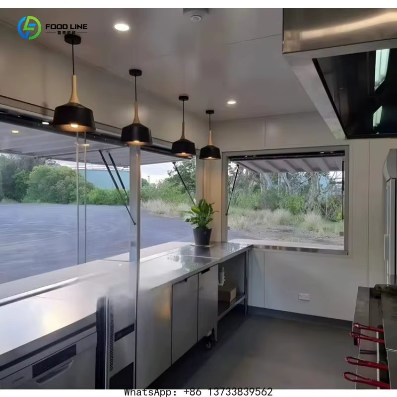 Restaurant-bar en conteneur de 20 pieds sur mesure avec cuisine en conteneur entièrement équipée