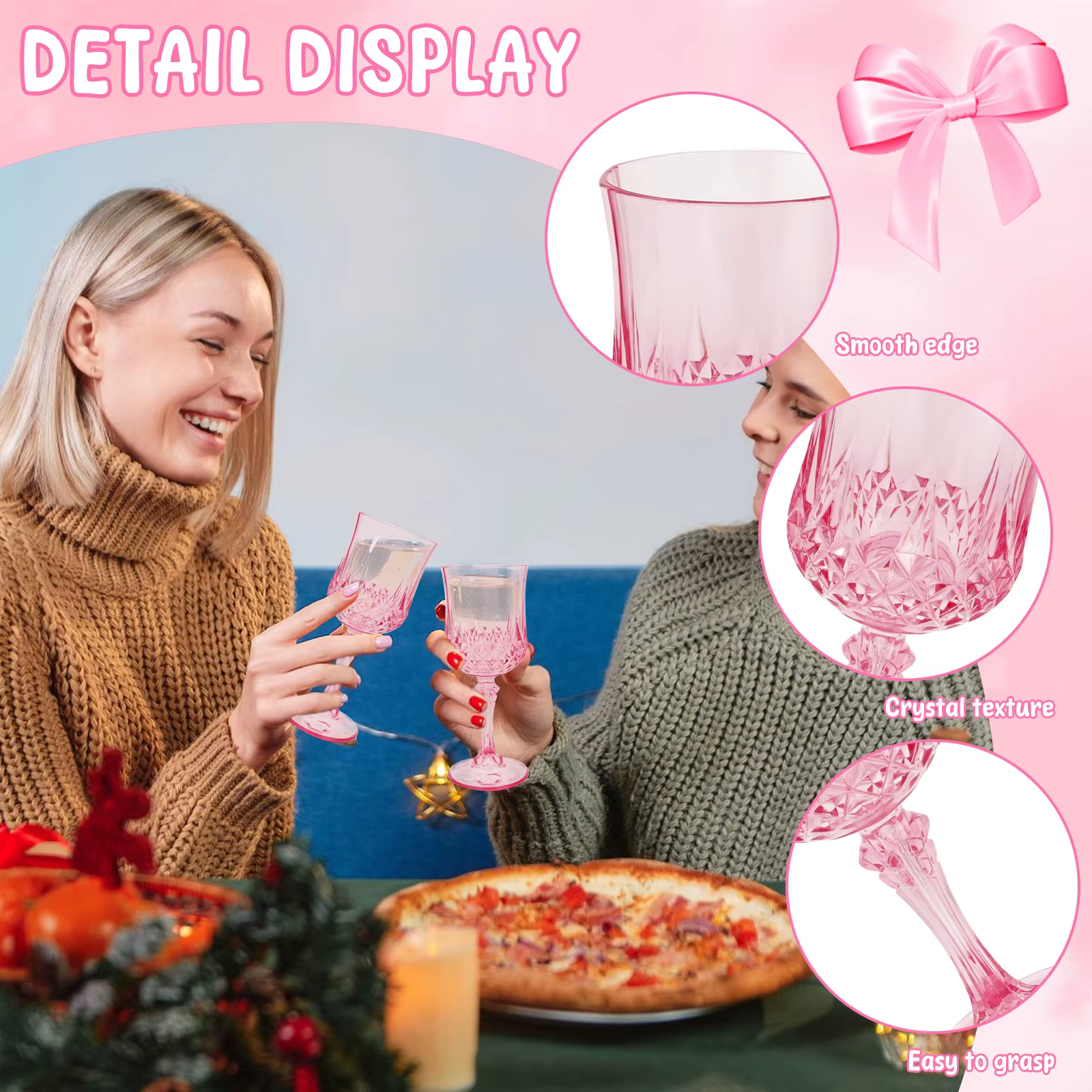 12/24/36 pièces verre à Champagne 3.09oz verres à vin en plastique réutilisables flûtes