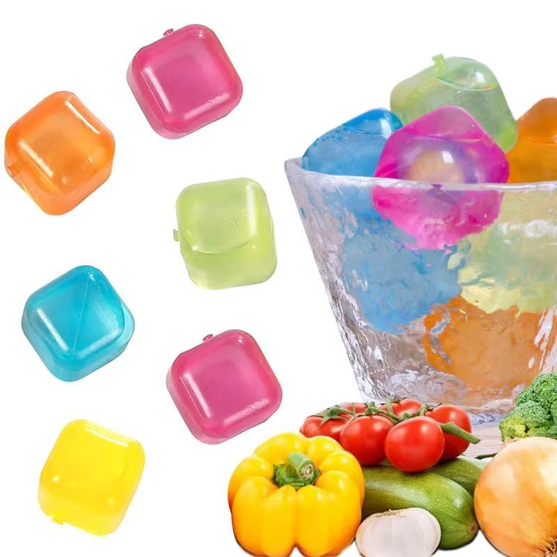 6 morceaux glaçons en plastique lavables non-melting glaçons pour le café latte