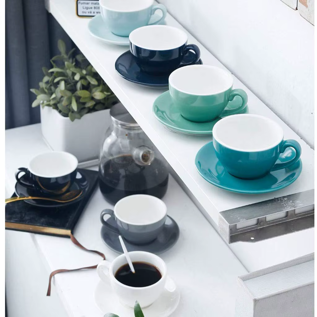 Leeseph – tasse à café en céramique avec soucoupe