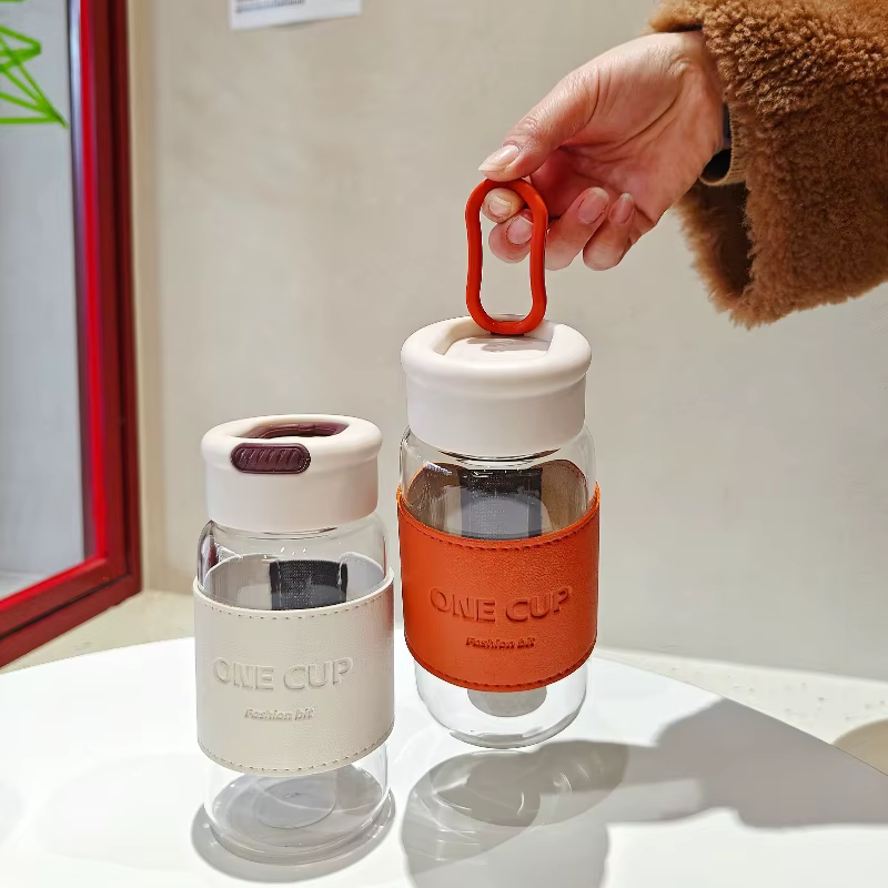 Tasse d'eau en verre Borosilicate de 550ml