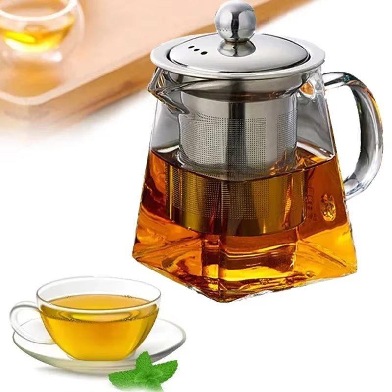 Kit complet de théière en verre (1 pièce) : durable et idéal pour la préparation du thé