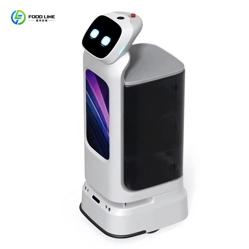 Robot serveur de restaurant à navigation automatique, robot intelligent de livraison de nourriture pour hôtel et cantine