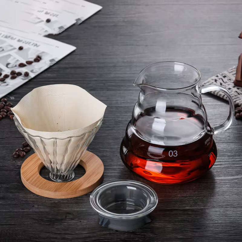Cafetière en verre avec filtre