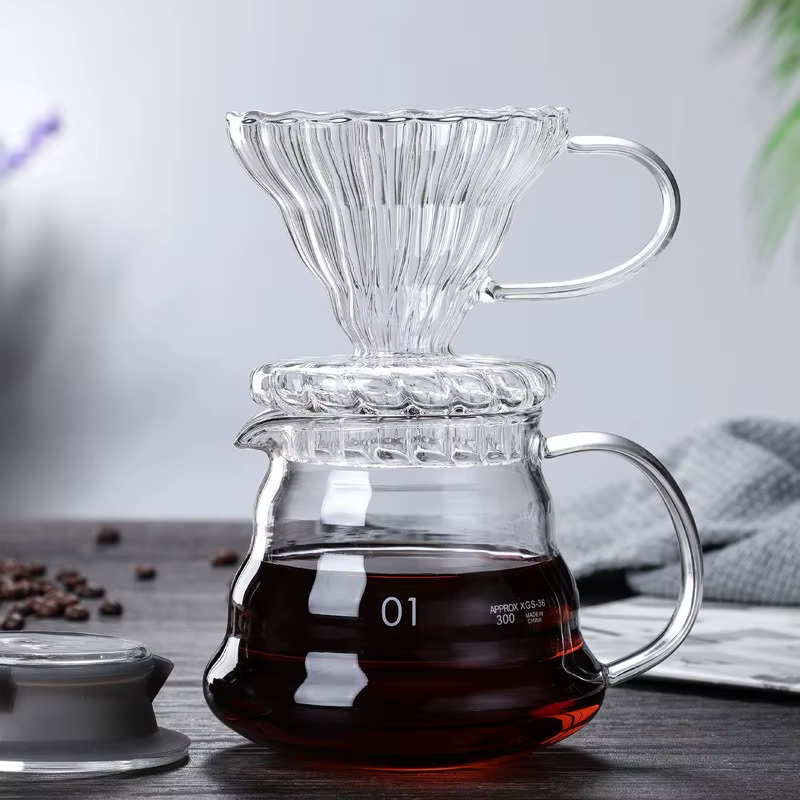 Carafe à café en verre transparent de 350/600/800ml