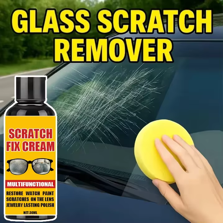Pâte gomme à gratter pour verre : réparer les portes de pare-brise/fenêtres/salle de bain et le polissage pour tout neuf