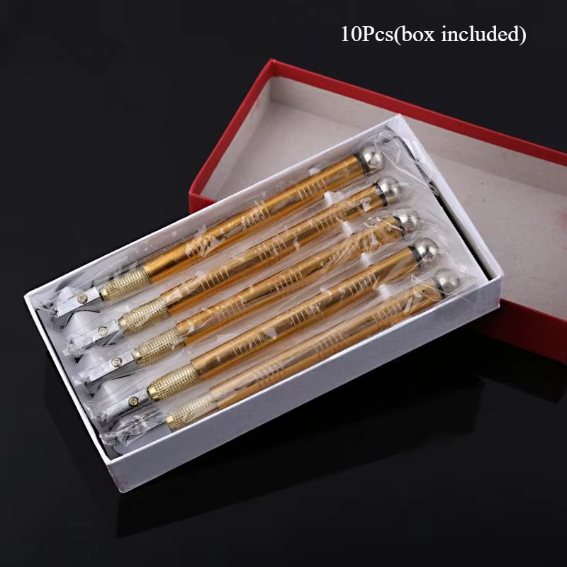 Outil professionnel de coupe de verre à 6 roues avec poignée en acajou, rouleau Portable, multifonctionnel et haute résistance pour une coupe de précision