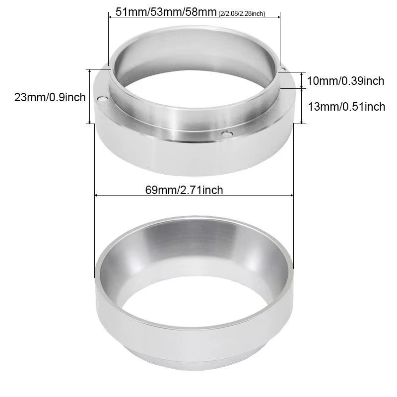 Anneau de dosage Intelligent en aluminium pour bol café en poudre expresso Barista outil pour 51//53/54/58MM profileur