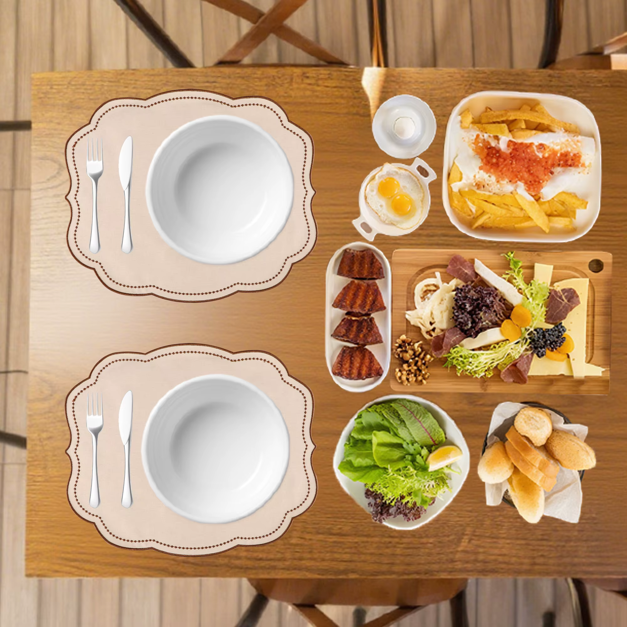 Ensemble de 4 sets de table en gingham