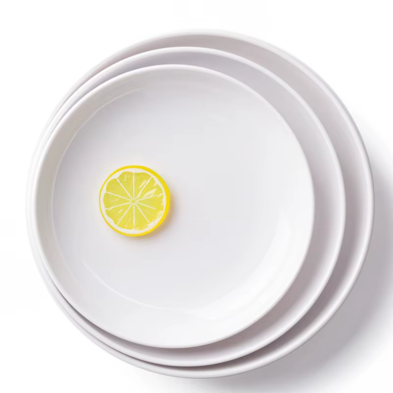 Assiettes à dîner rondes profondes en mélamine