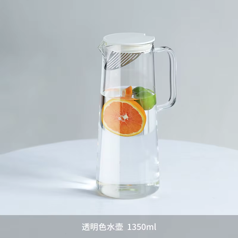Pichet en verre de 1, 8 l avec couvercle