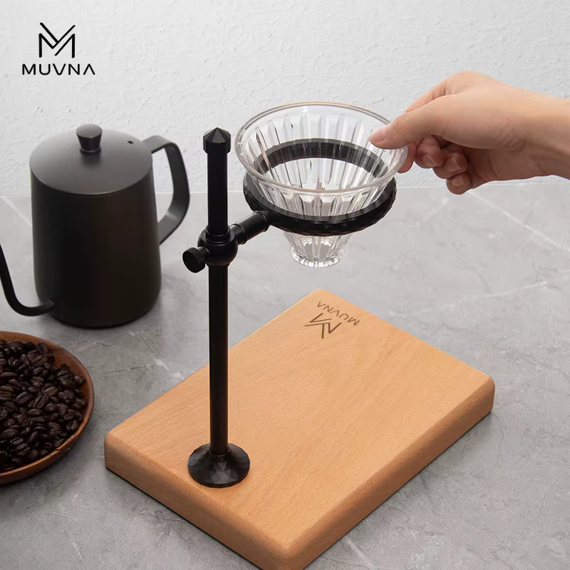 Support de filtre à café réglable avec base de brochure