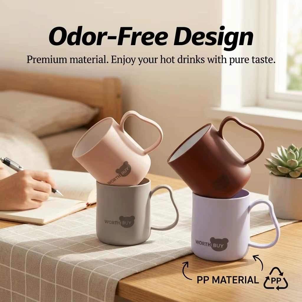 Tasse à café incassable en plastique