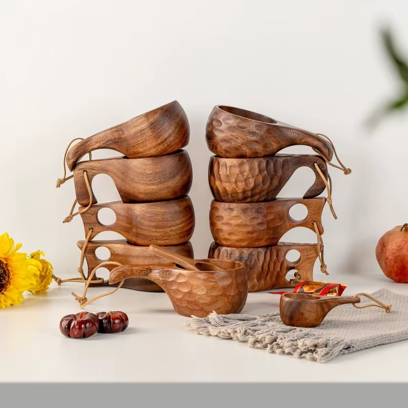 Tasse Kuksa en bois d'acacia 200/400 ml