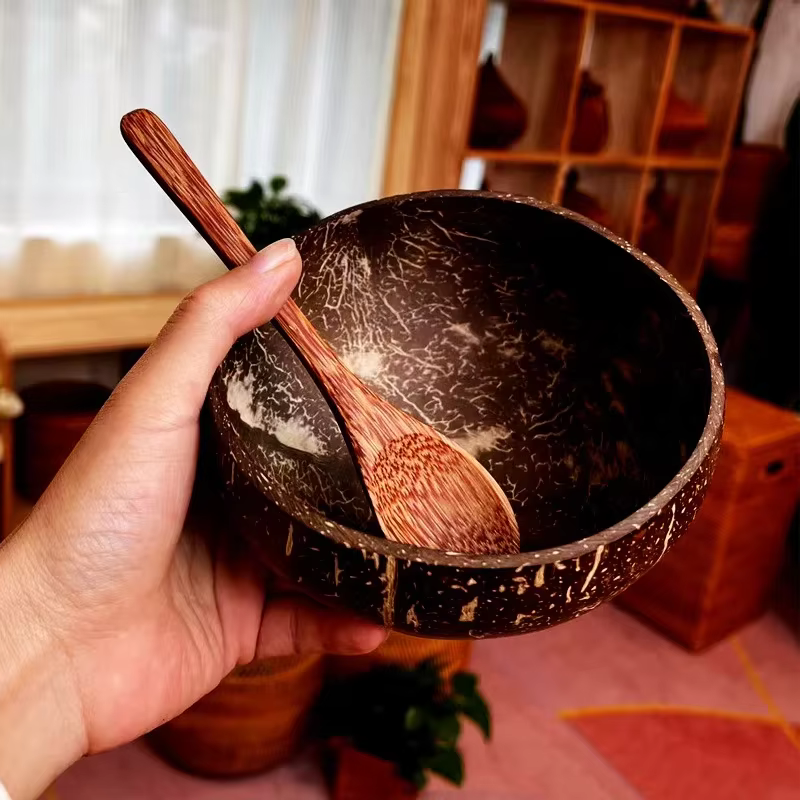 Ensemble de bols à noix de coco naturel