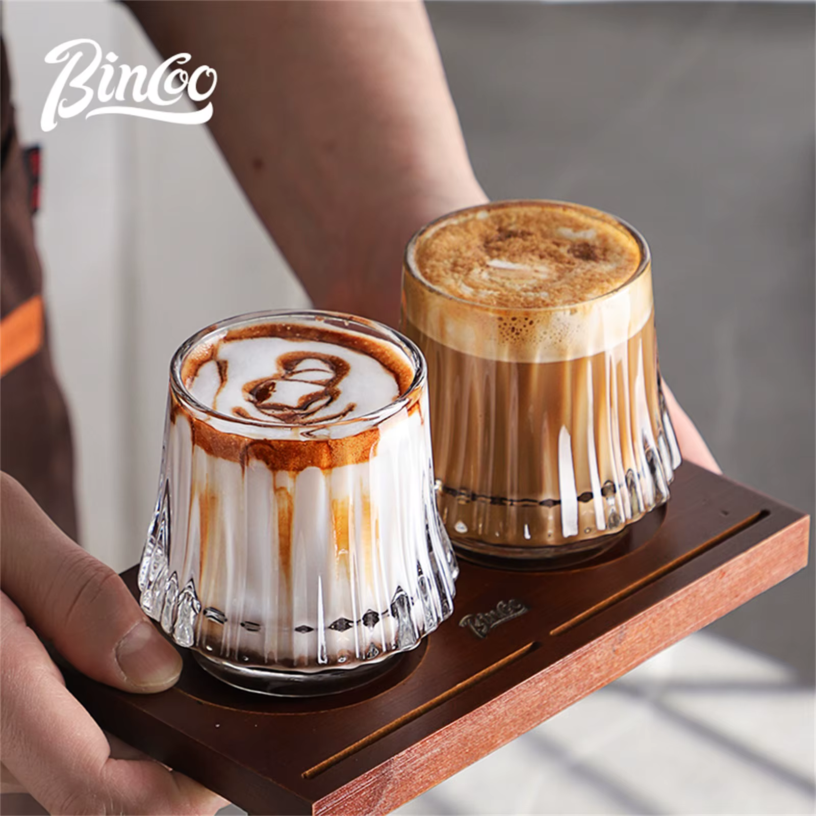 Bincoo tasse à café en verre résistant à la chaleur 160Ml bière lait