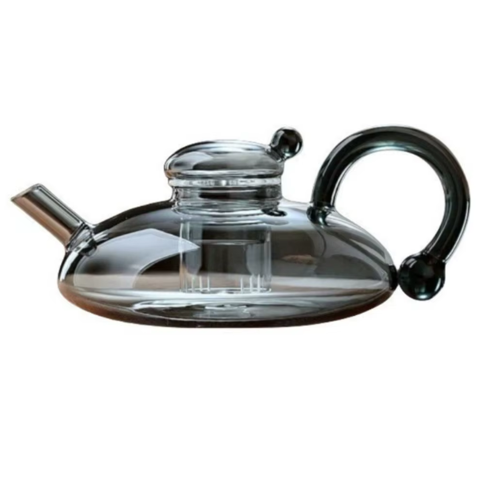 Théière en verre transparent avec infuseur