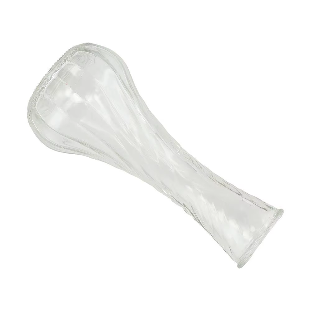 Vase en verre vintage en relief pour plantes hydroponiques transparentes