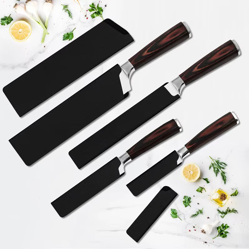 1 Protège-lame de couteau de cuisine floqué pour couteaux de 3
