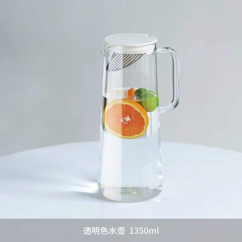 Pichet en verre de 1, 8 l avec couvercle