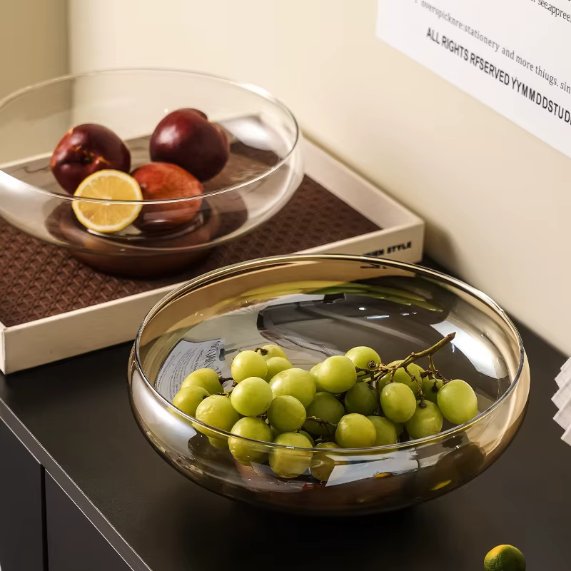 Assiette à fruits en verre
