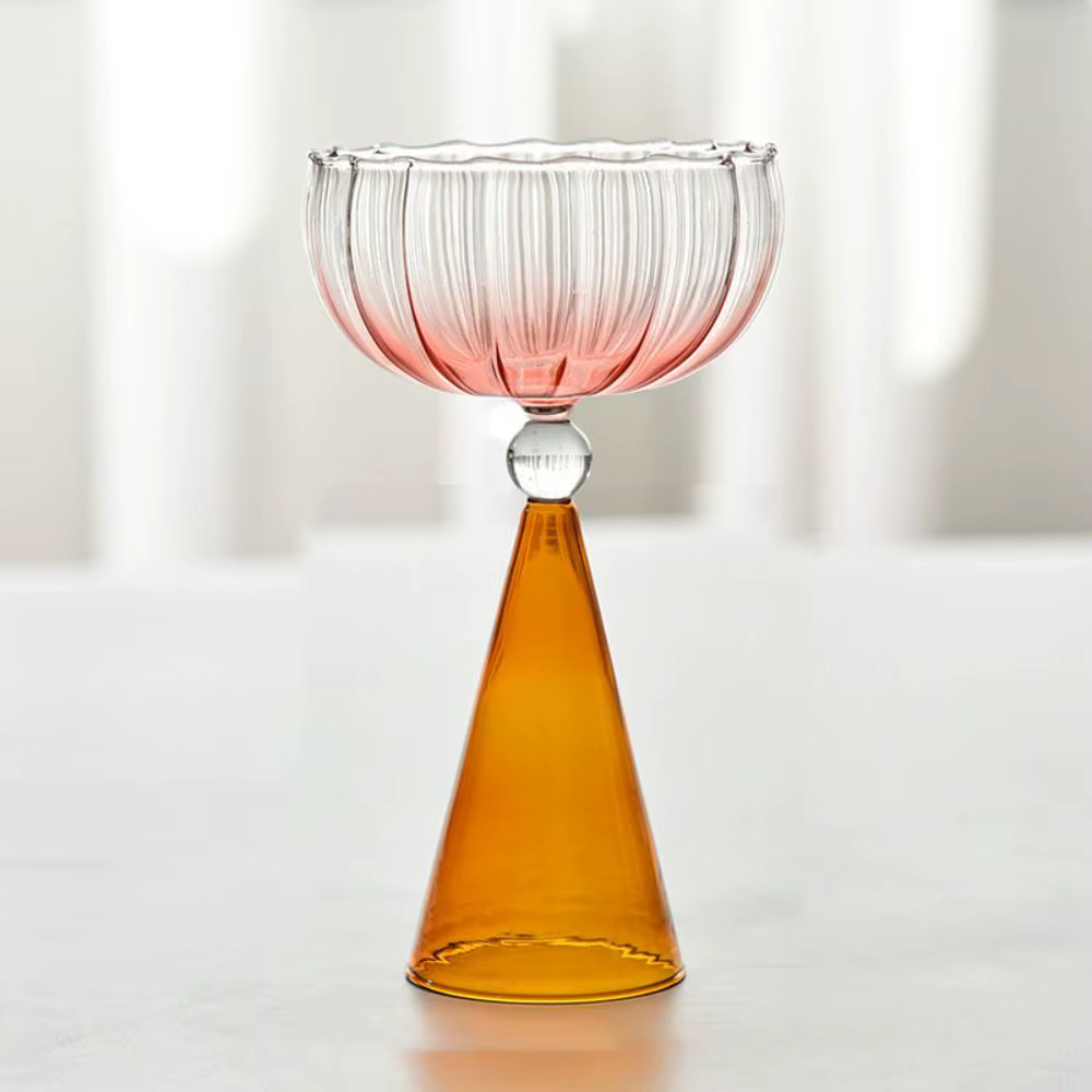 Coupe en Verre Coloré pour Crème Glacée