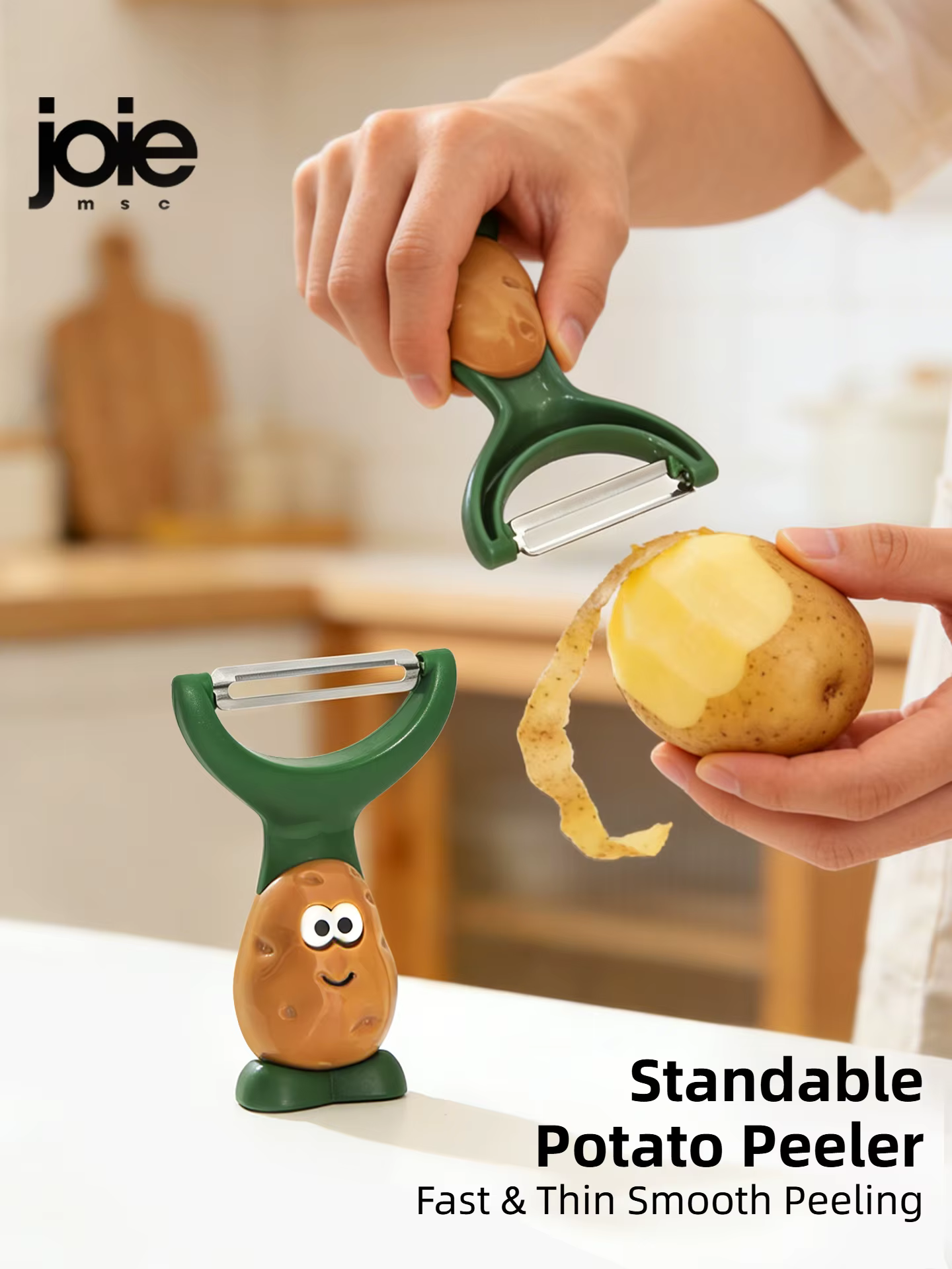 Joie éplucheur de pommes de terre en acier inoxydable