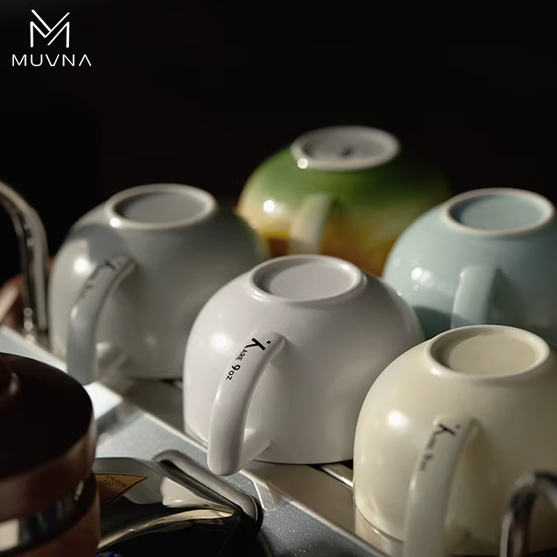 Ensemble de tasses à café en céramique MUVNA 280 ml avec soucoupe
