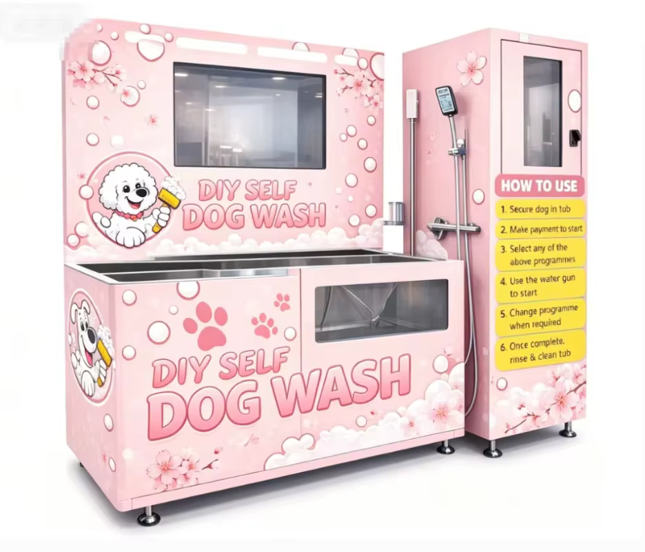 Station de lavage canin commerciale personnalisée pour les chaînes de lavage auto en libre-service : ajoutez un service de lavage pour animaux pour attirer plus de clients