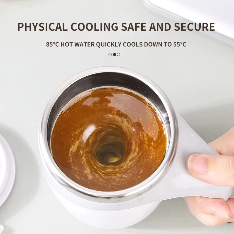 Tasse magnétique rotative électrique en acier inoxydable