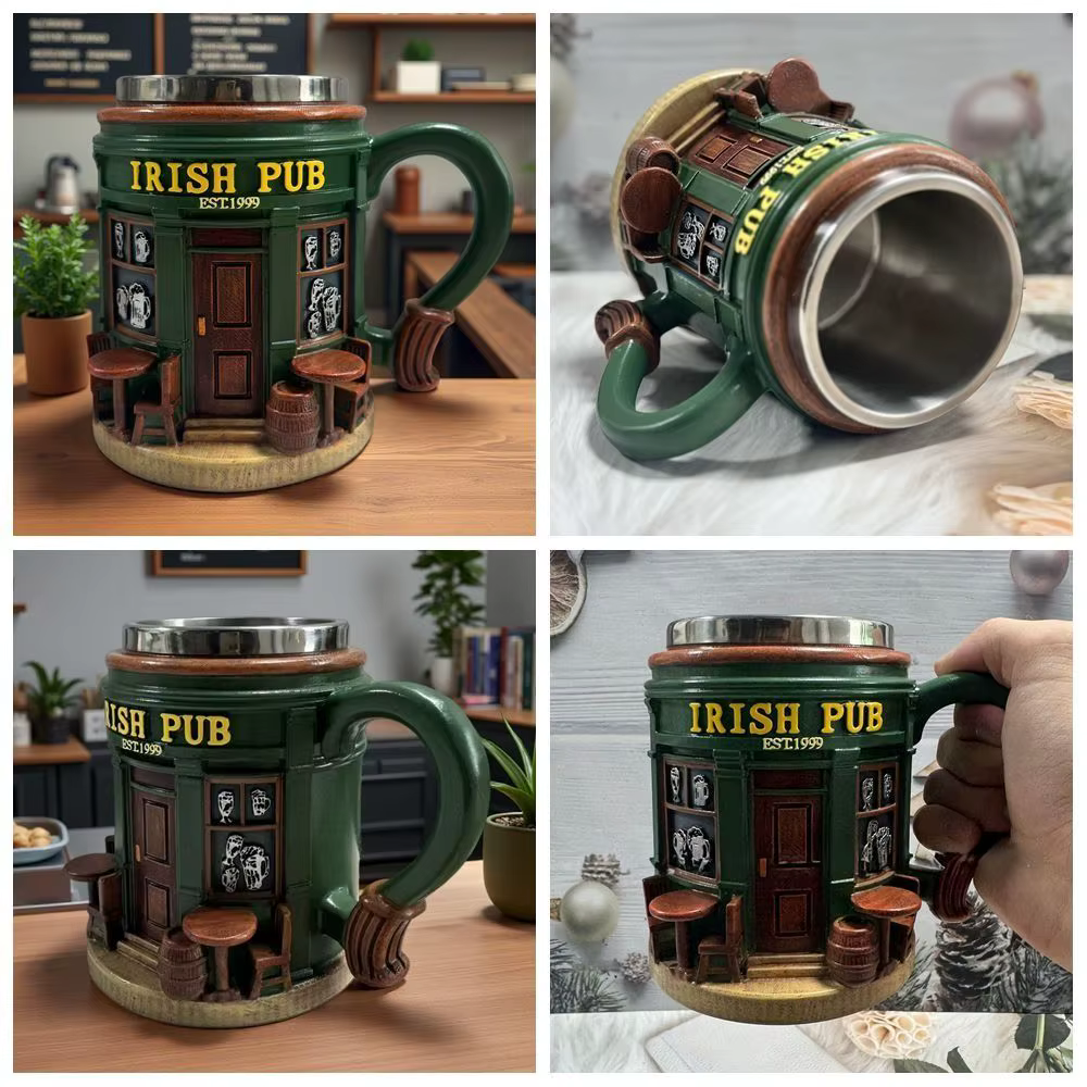 Mug à café en céramique avec poignée ergonomique confortable